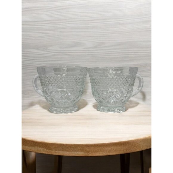 Anchor Hocking “Wexford” Clear Glass Punch/Coffee/Tea Cups - Set of 4 - Picture 9 of 10